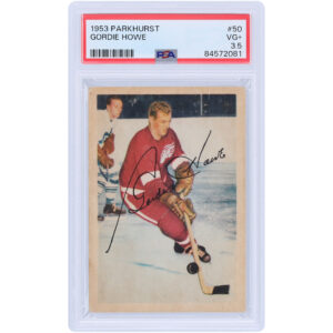 Gordie Howe Detroit Red Wings 1953 Parkhurst #50 PSA Authenticated 3.5 Card