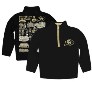 Youth Vive La Fete Black  Colorado Buffaloes Impressions Artwork Quarter-Zip Jacket