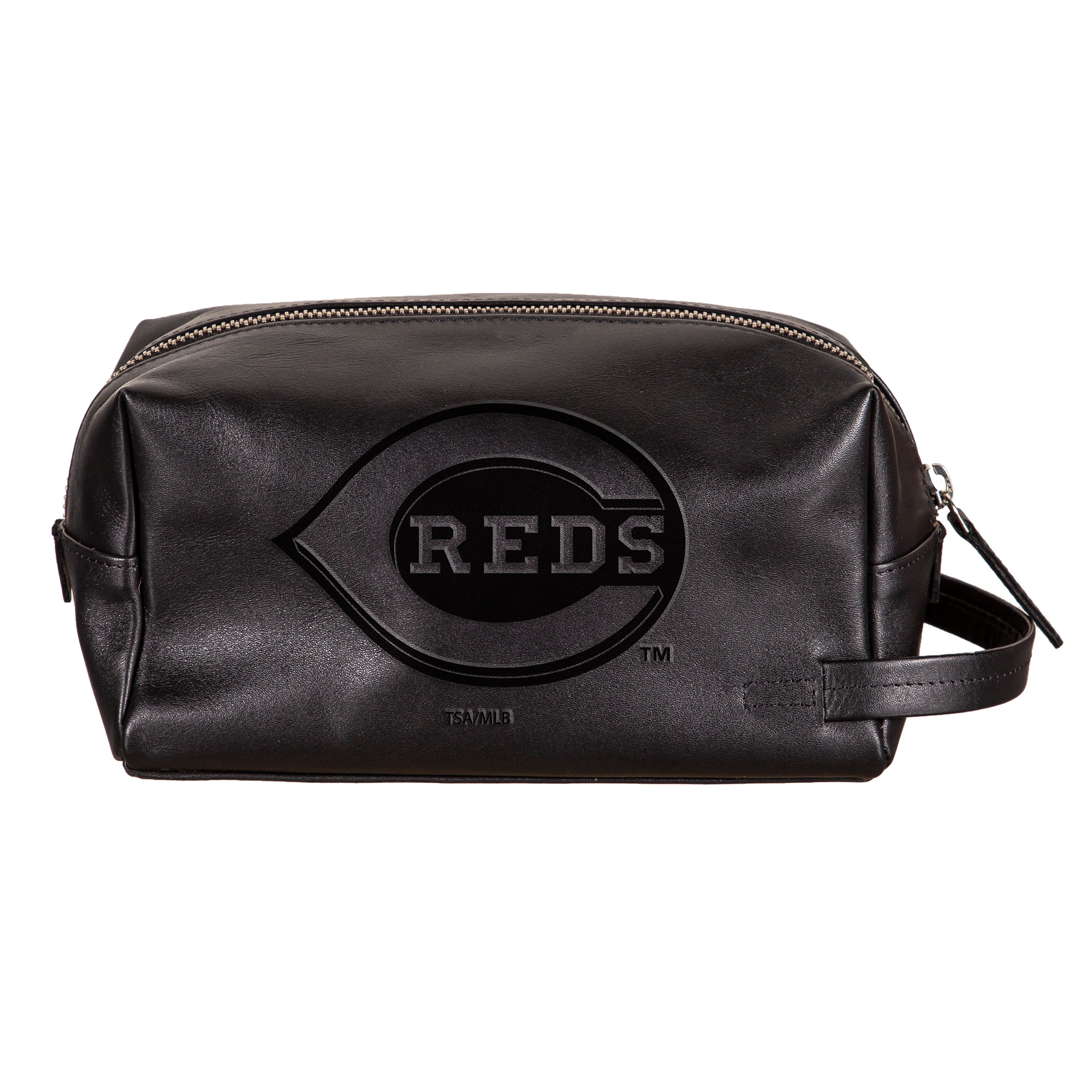 Cincinnati Reds Hybrid Leather Lined Dopp Toiletry Bag