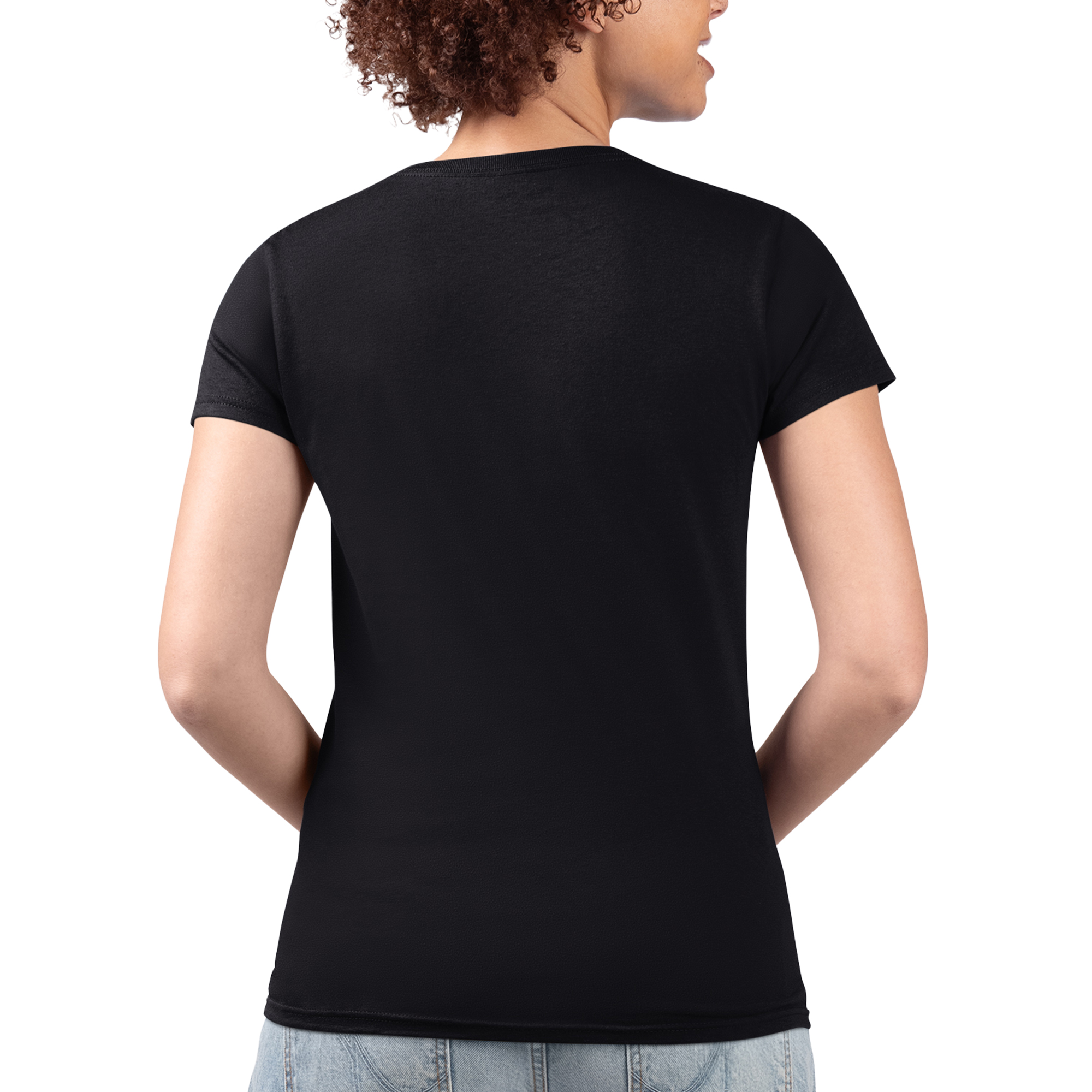Women's G-III 4Her by Carl Banks Black Cleveland Browns Flowers Team Logo Graphic Fitted V-Neck T-Shirt - Image 6