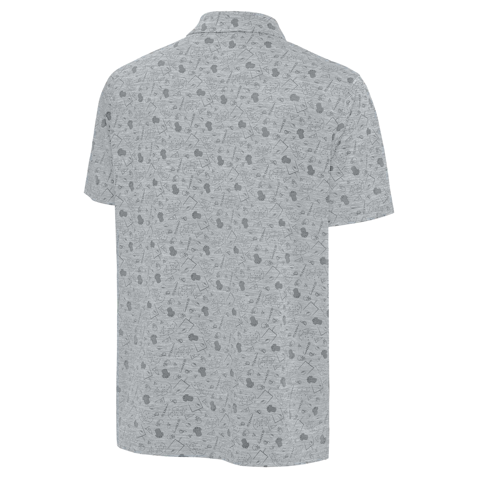 Men's Antigua Heather Gray Los Angeles Chargers Relentless Polo - Image 7