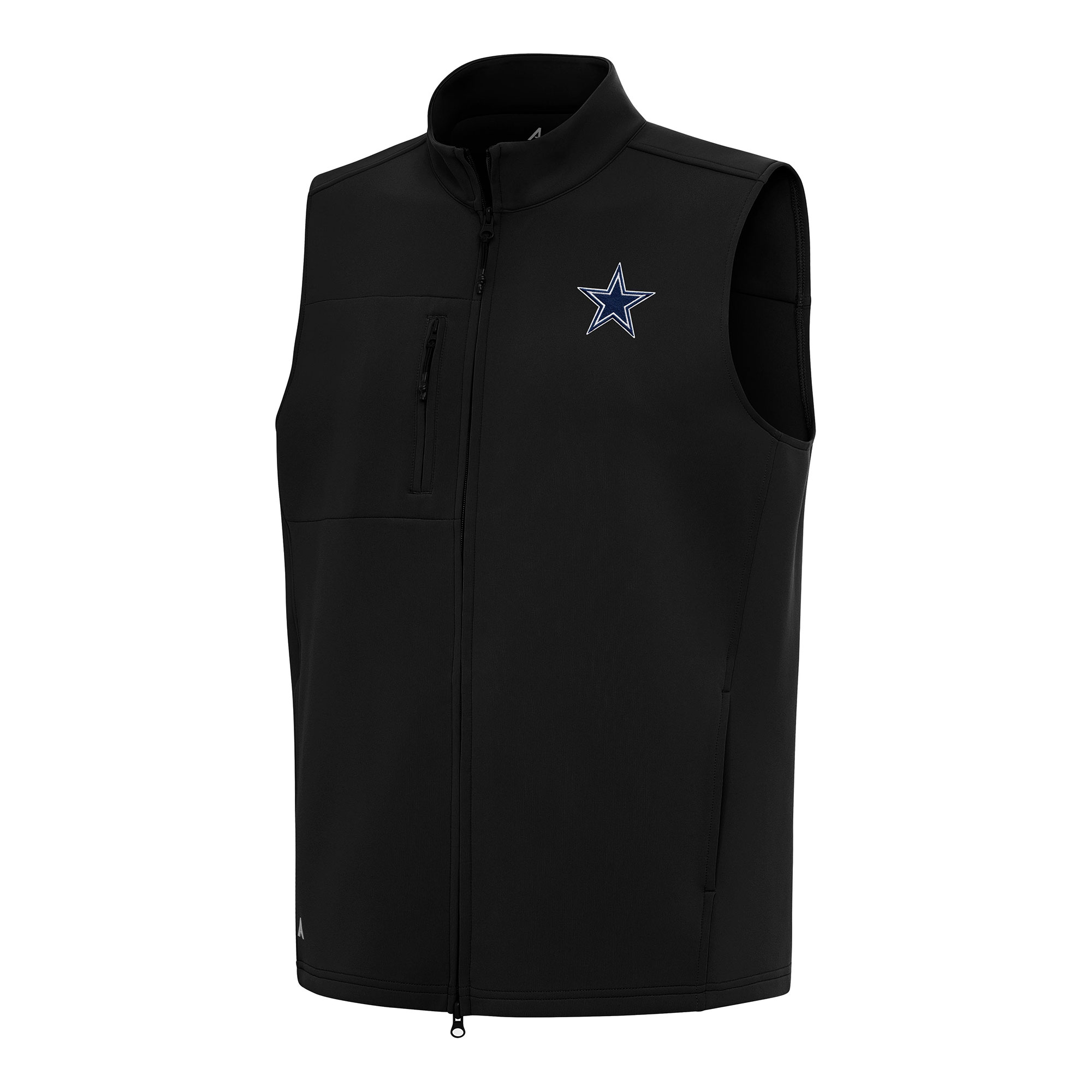 Men's Antigua Black Dallas Cowboys Demand Full-Zip Vest