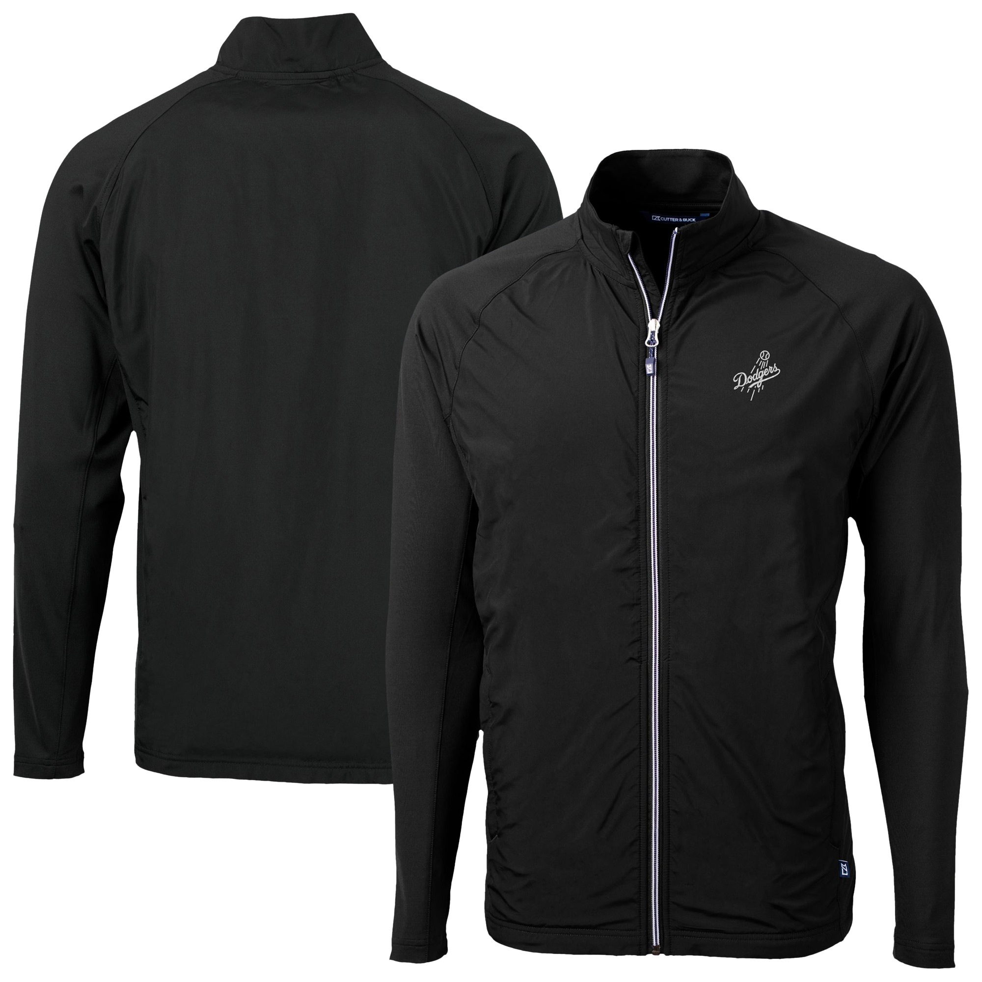 Men's Cutter & Buck Black Los Angeles Dodgers Adapt Eco Hybrid Recycled Full-Zip Jacket - Image 5