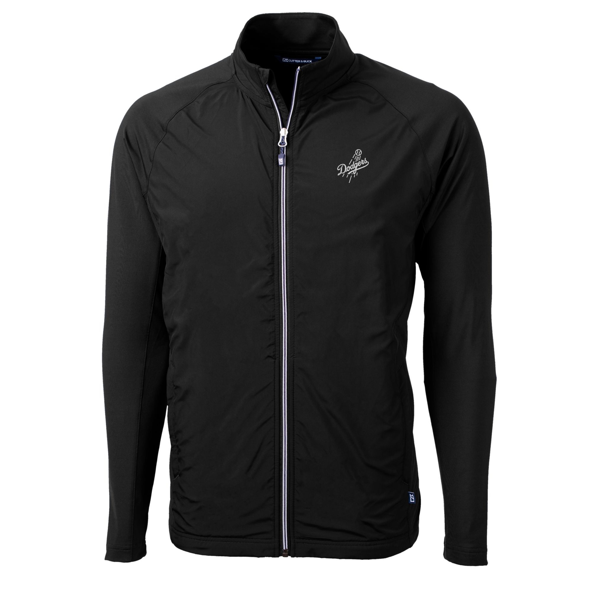 Men's Cutter & Buck Black Los Angeles Dodgers Adapt Eco Hybrid Recycled Full-Zip Jacket - Image 3