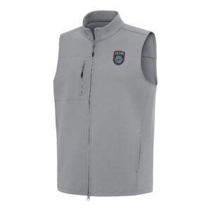 Men's Antigua Gray San Diego FC Demand Full-Zip Vest