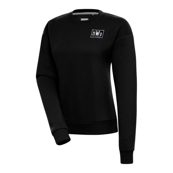 Women's Antigua Black nWo Victory Pullover Sweatshirt