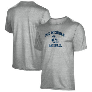 Men's ProSphere Gray Mid Michigan College Baseball T-Shirt