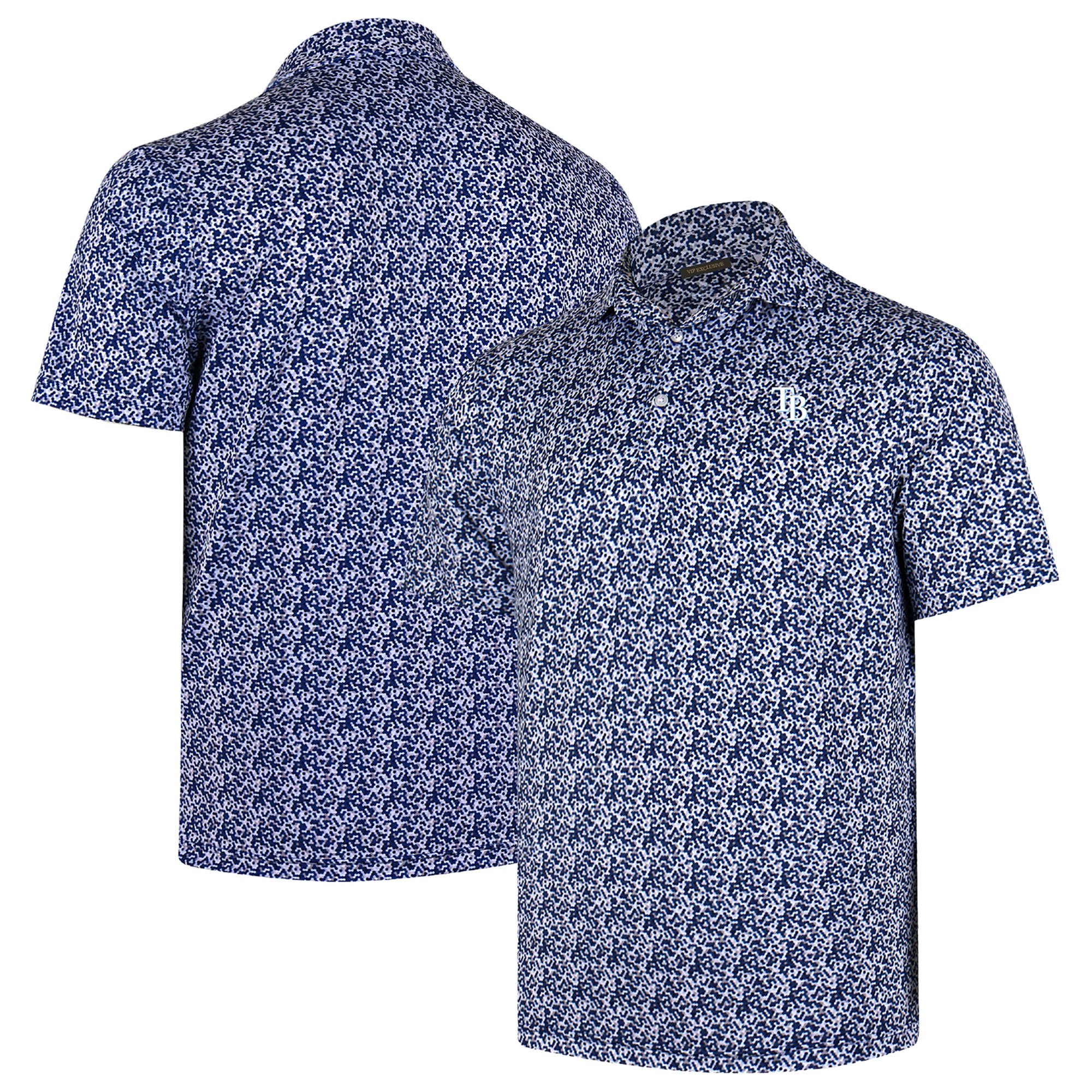 Men's Navy Tampa Bay Rays 4K Tri-Blend Polo