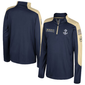 Youth Colosseum  Navy Navy Midshipmen OHT Military Appreciation Cyclone Quarter-Zip Windshirt