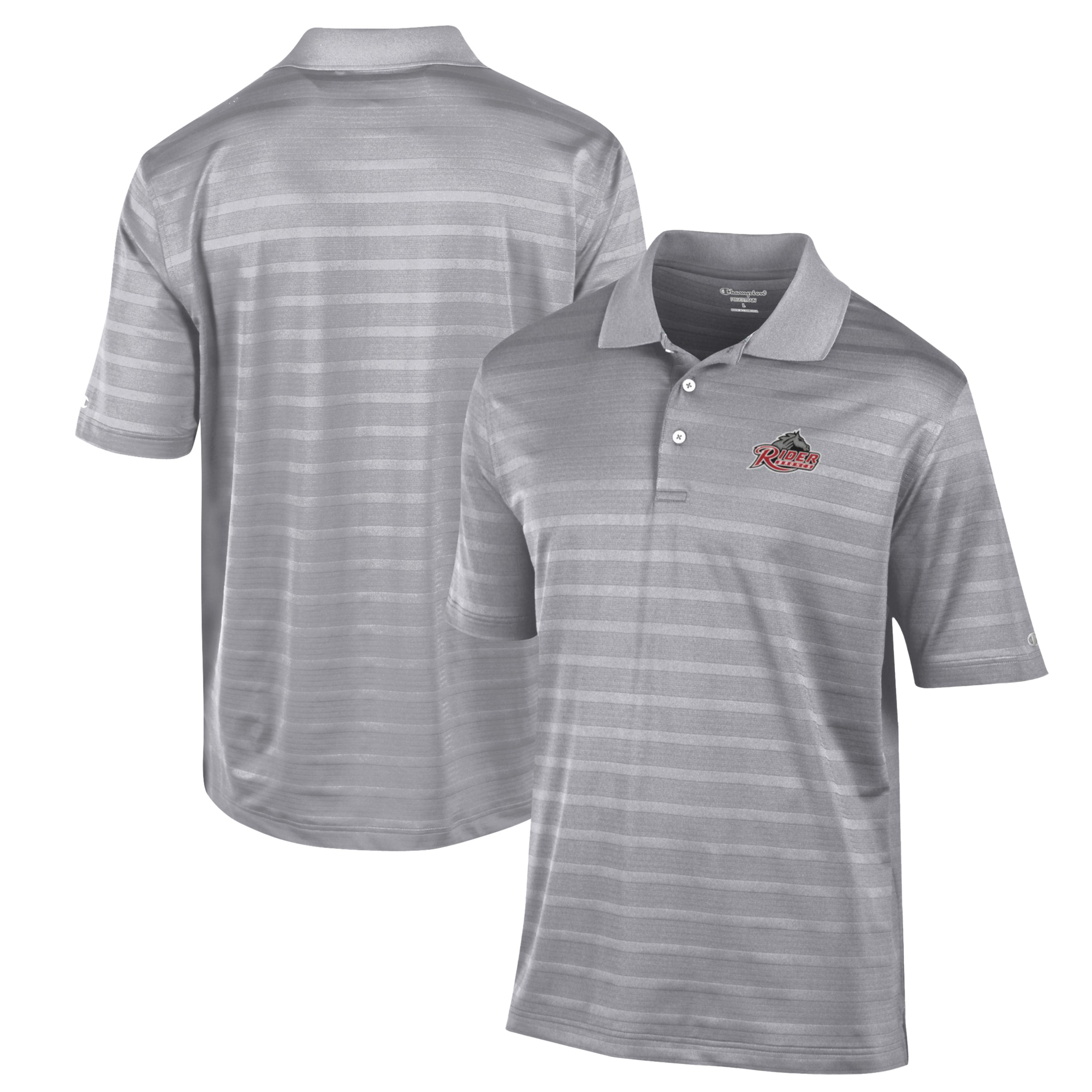 Men's Champion Gray Rider Broncs Textured Solid Polo
