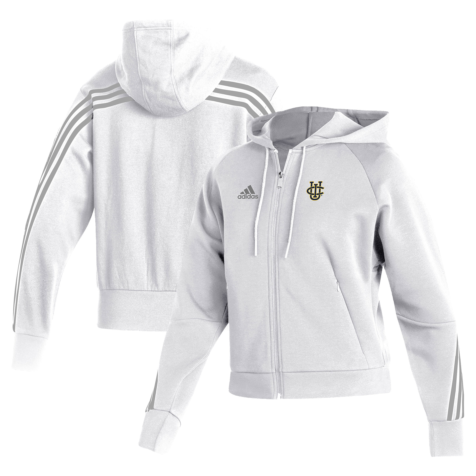 Women's adidas White UC Irvine Anteaters Fashion Full-Zip Hoodie