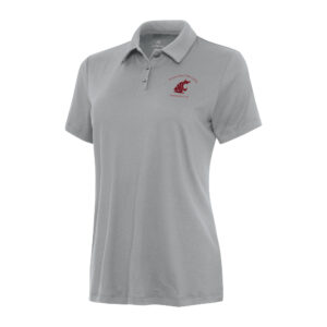 Women's Antigua Gray Washington State Cougars Reprocess Polo