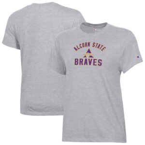 Women's Champion  Gray Alcorn State Braves Core T-Shirt