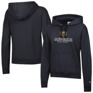 Women's Champion  Black Oakland Golden Grizzlies Powerblend Fleece Pullover Hoodie