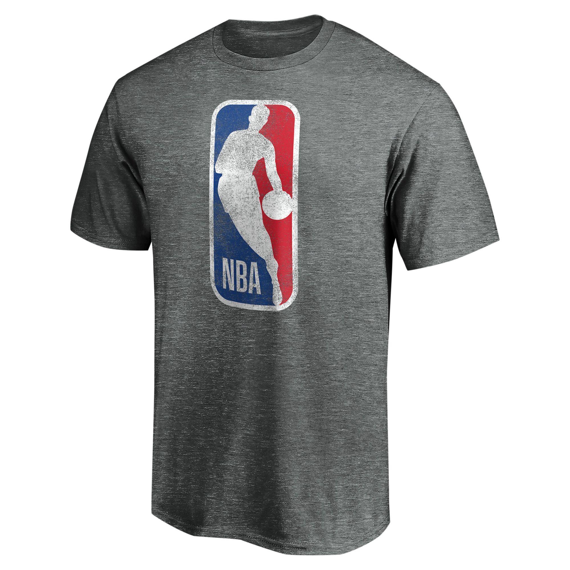 Men's Gray NBA Distressed Logo Tri-Blend T-Shirt - Image 3