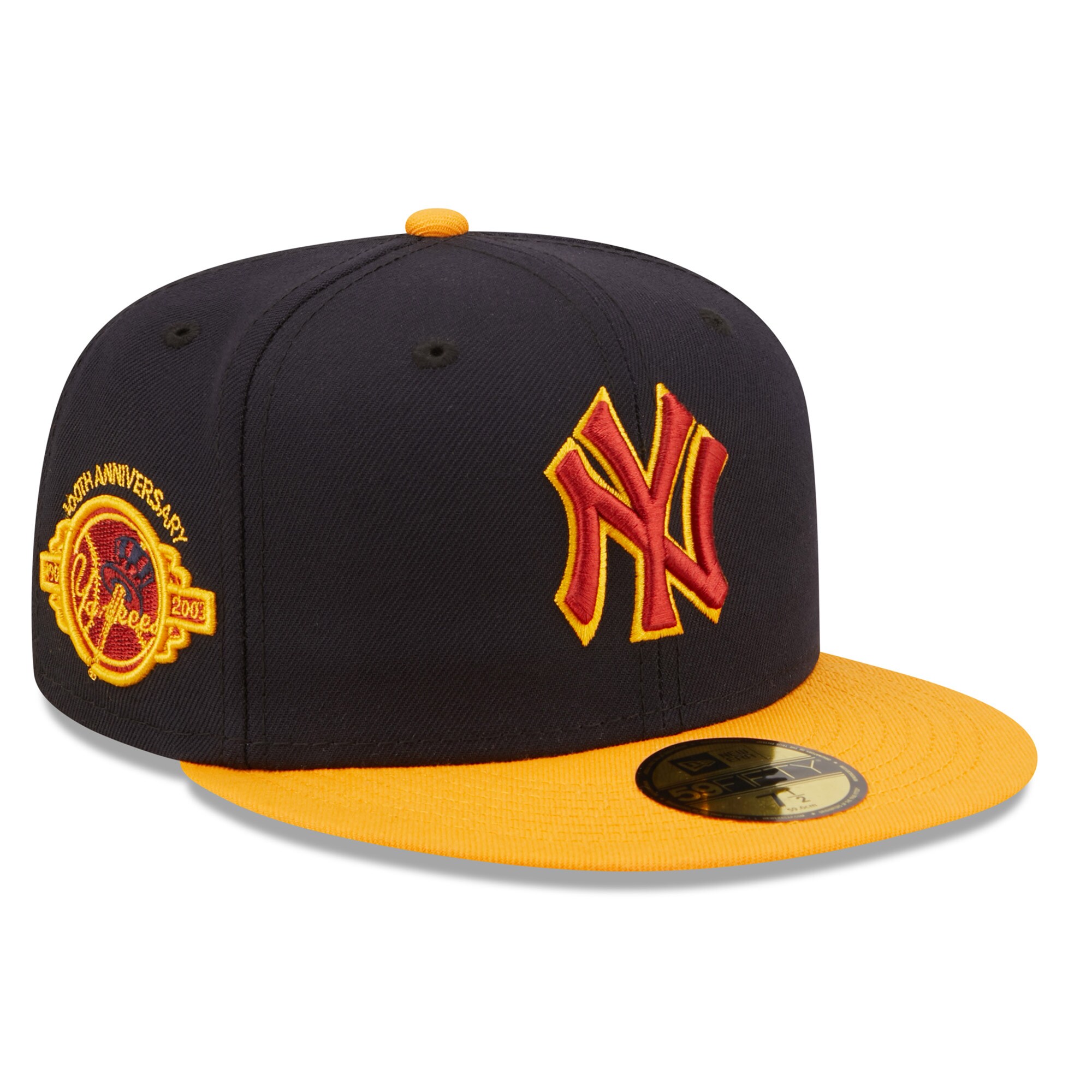 Men's New Era Navy/Gold New York Yankees Primary Logo 59FIFTY Fitted Hat - Image 7