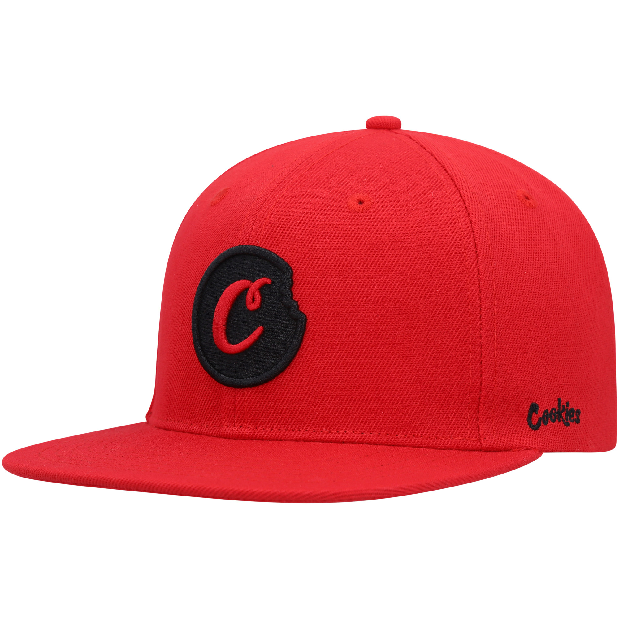 Men's Cookies Red C-Bite Snapback Hat