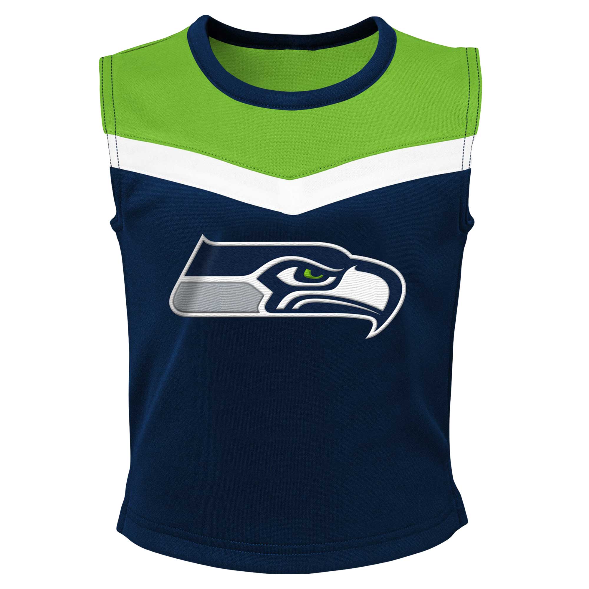 Girls Youth Navy Seattle Seahawks Spirit Two-Piece Cheerleader Set - Image 3