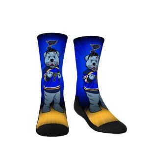 Youth Rock Em Socks St. Louis Blues Mascot Pump Up Crew Socks