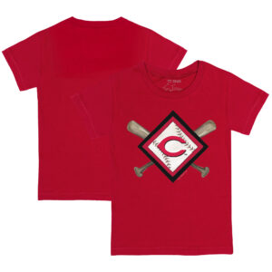 Toddler Tiny Turnip Red Cincinnati Reds Diamond Cross Bats T-Shirt