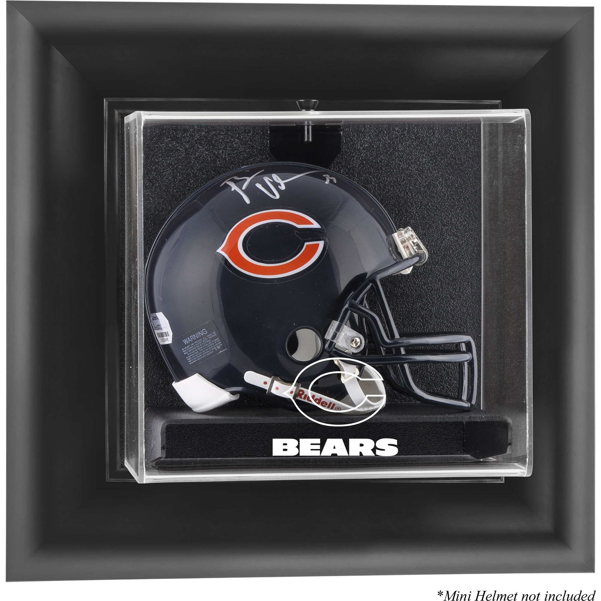 Chicago Bears Black Framed Wall-Mountable Mini Helmet Display Case