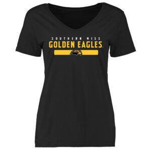 Women's Black Southern Miss Golden Eagles Team Strong T-Shirt