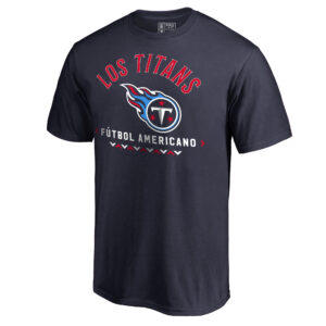 Men's Navy Tennessee Titans Futbol Americano T-Shirt