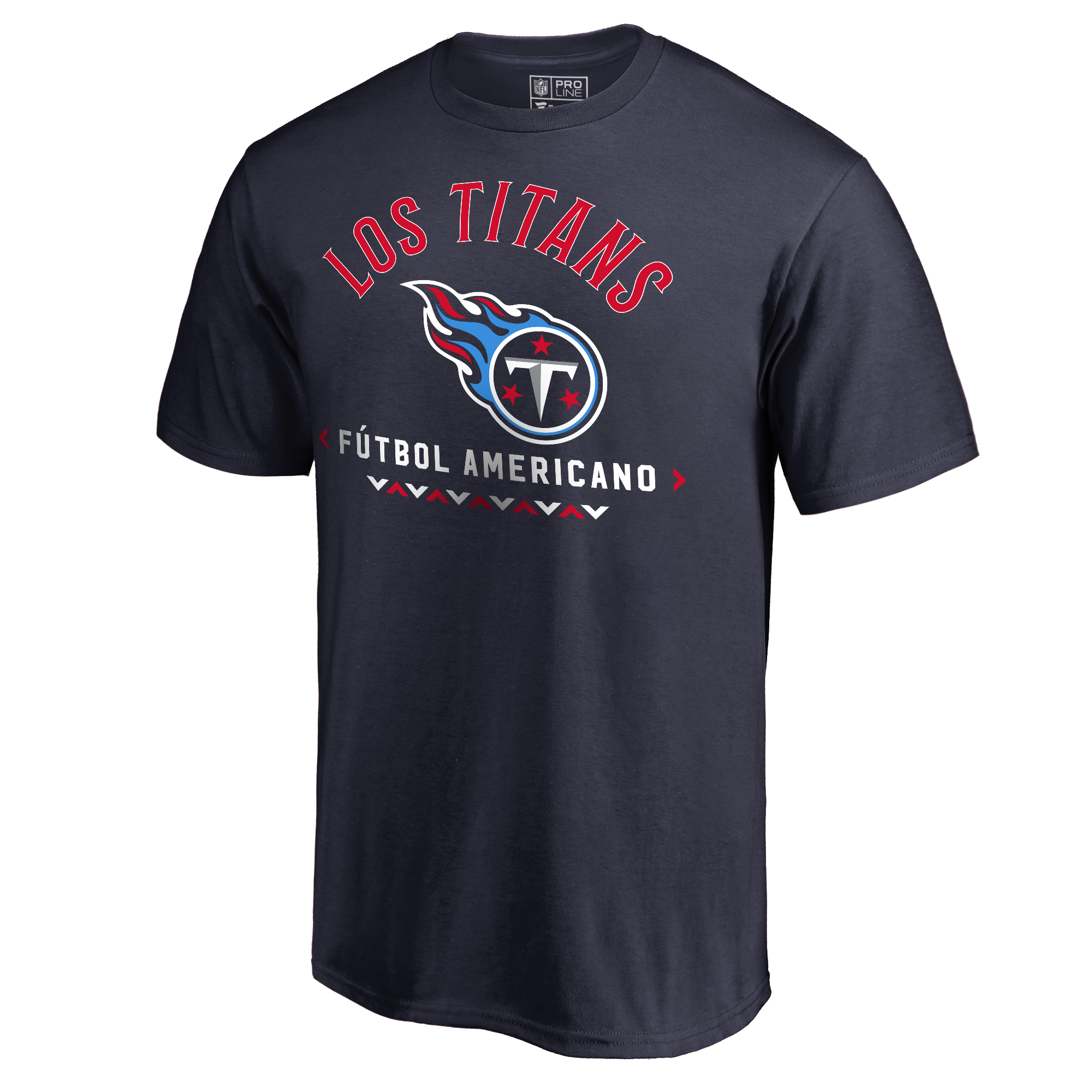 Men's Navy Tennessee Titans Futbol Americano T-Shirt