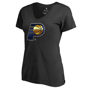 Women's Black Indiana Pacers Midnight Mascot V-Neck T-Shirt