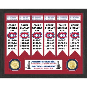 Highland Mint Montreal Canadiens 15" x 12" Stanley Cup Banner Collection Photo Mint