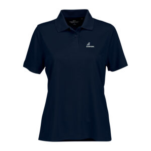 Women's Navy Samford Bulldogs Vansport Omega Plus Size Tech Polo