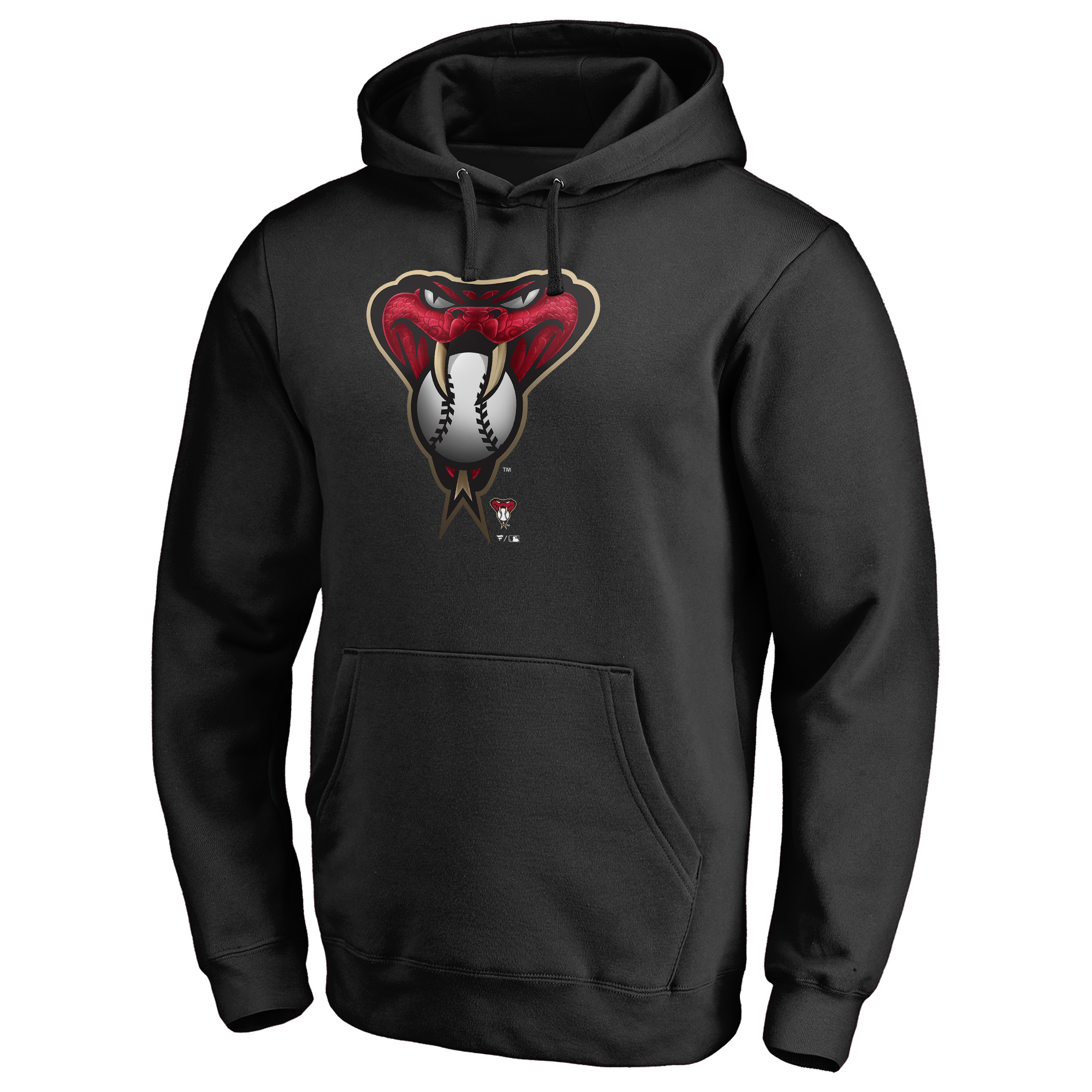 Men's Black Arizona Diamondbacks Midnight Mascot Pullover Hoodie