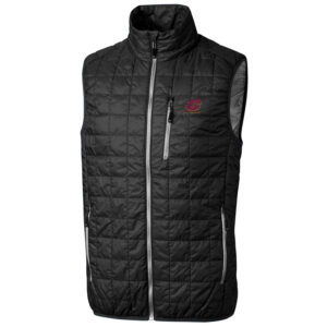 Men's Cutter & Buck Black Cent. Michigan Chippewas Big & Tall Full-Zip Collegiate Rainier Vest