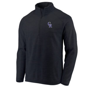 Men's Vineyard Vines Black Colorado Rockies Performance Sankaty Half-Zip Pullover Top