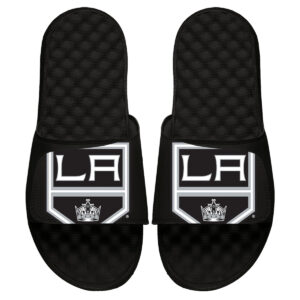 Youth ISlide Black Los Angeles Kings Blown Up Logo Slide Sandals