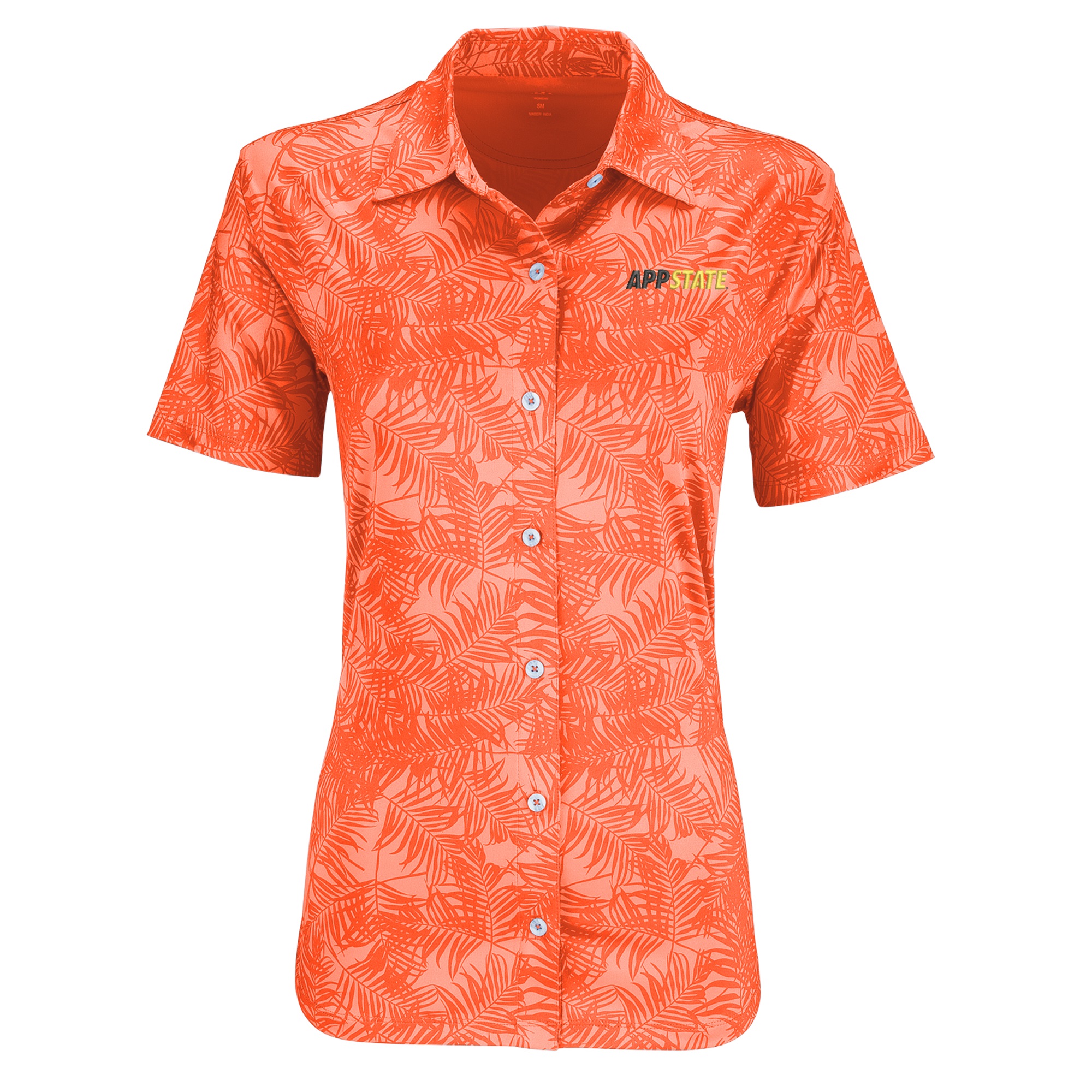 Women's Orange Appalachian State Mountaineers Vansport Pro Maui Button-Up Shirt