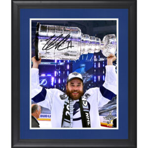 Victor Hedman Tampa Bay Lightning Framed Autographed 16" x 20" 2020 Stanley Cup Champions Raising Cup Photograph