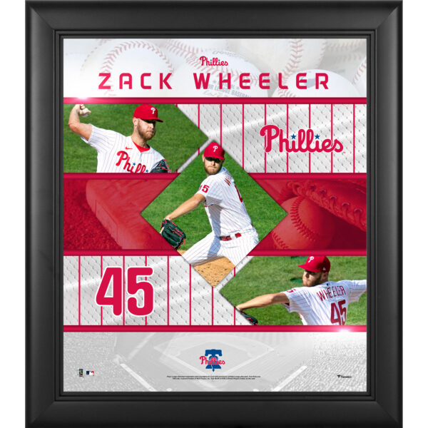 Zack Wheeler Philadelphia Phillies Framed 15" x 17" Stitched Stars Collage