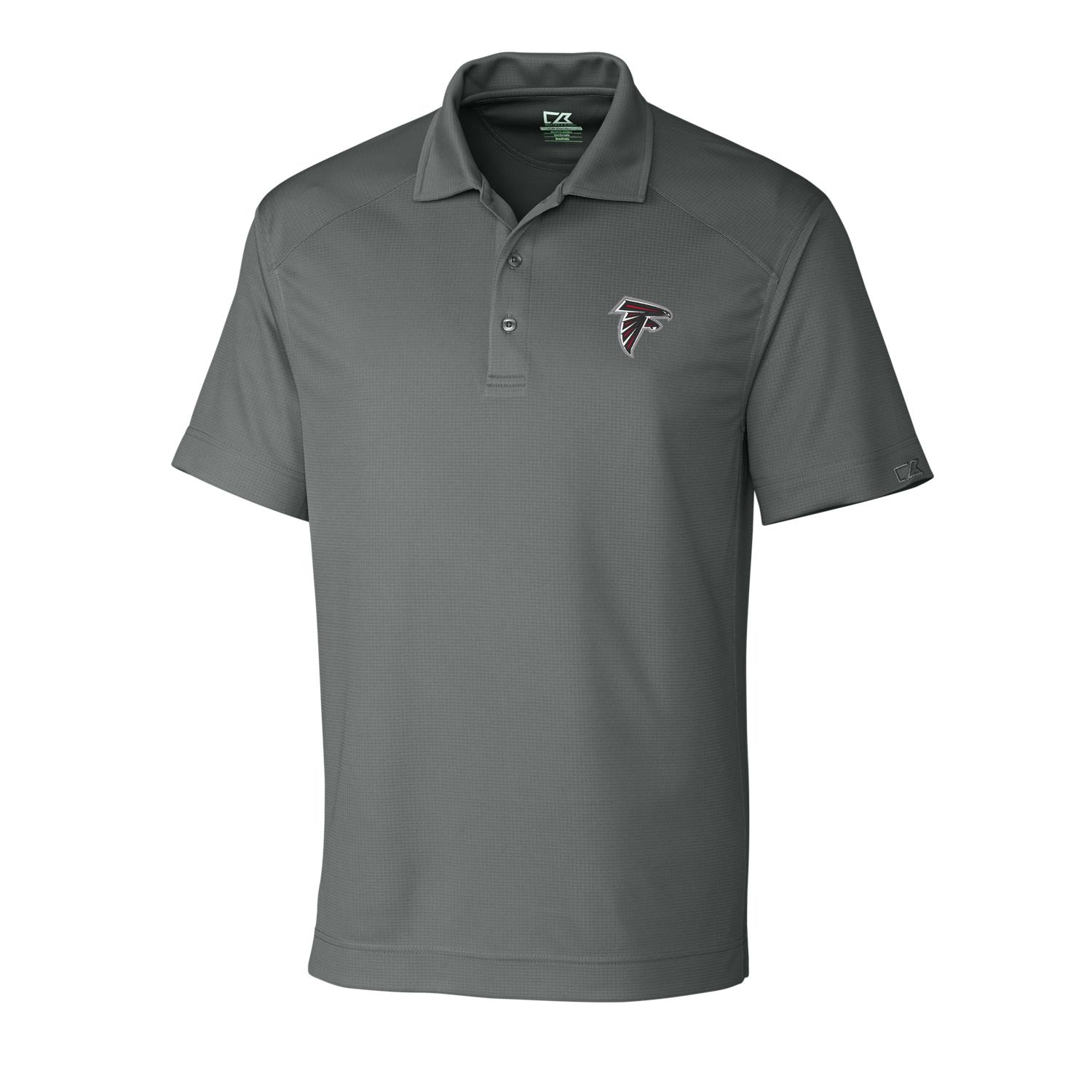 Men's Cutter & Buck Gray Atlanta Falcons DryTec Genre Polo