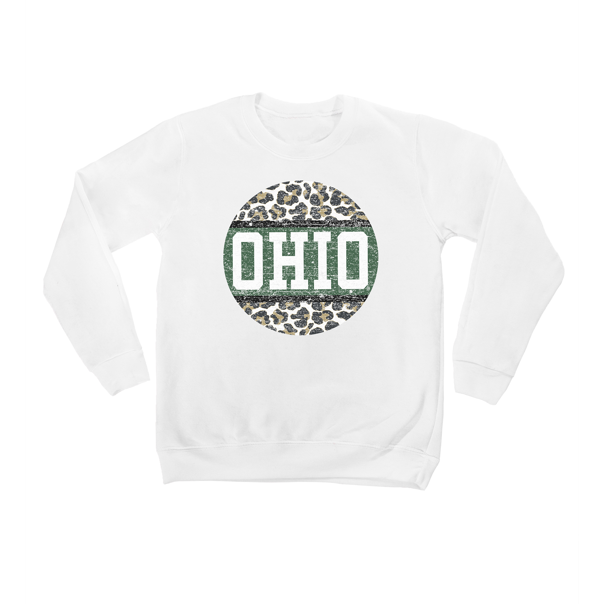 Youth White Ohio Bobcats Scoop & Score Pullover Sweatshirt