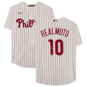 J.T. Realmuto Philadelphia Phillies Autographed White Nike Replica Jersey