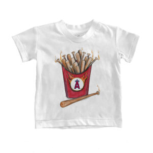 Infant Tiny Turnip White Los Angeles Angels Hot Bats T-Shirt