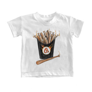 Toddler Tiny Turnip White Baltimore Orioles Hot Bats T-Shirt