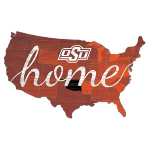 Oklahoma State Cowboys 18'' x 18'' USA Shape Cutout Sign