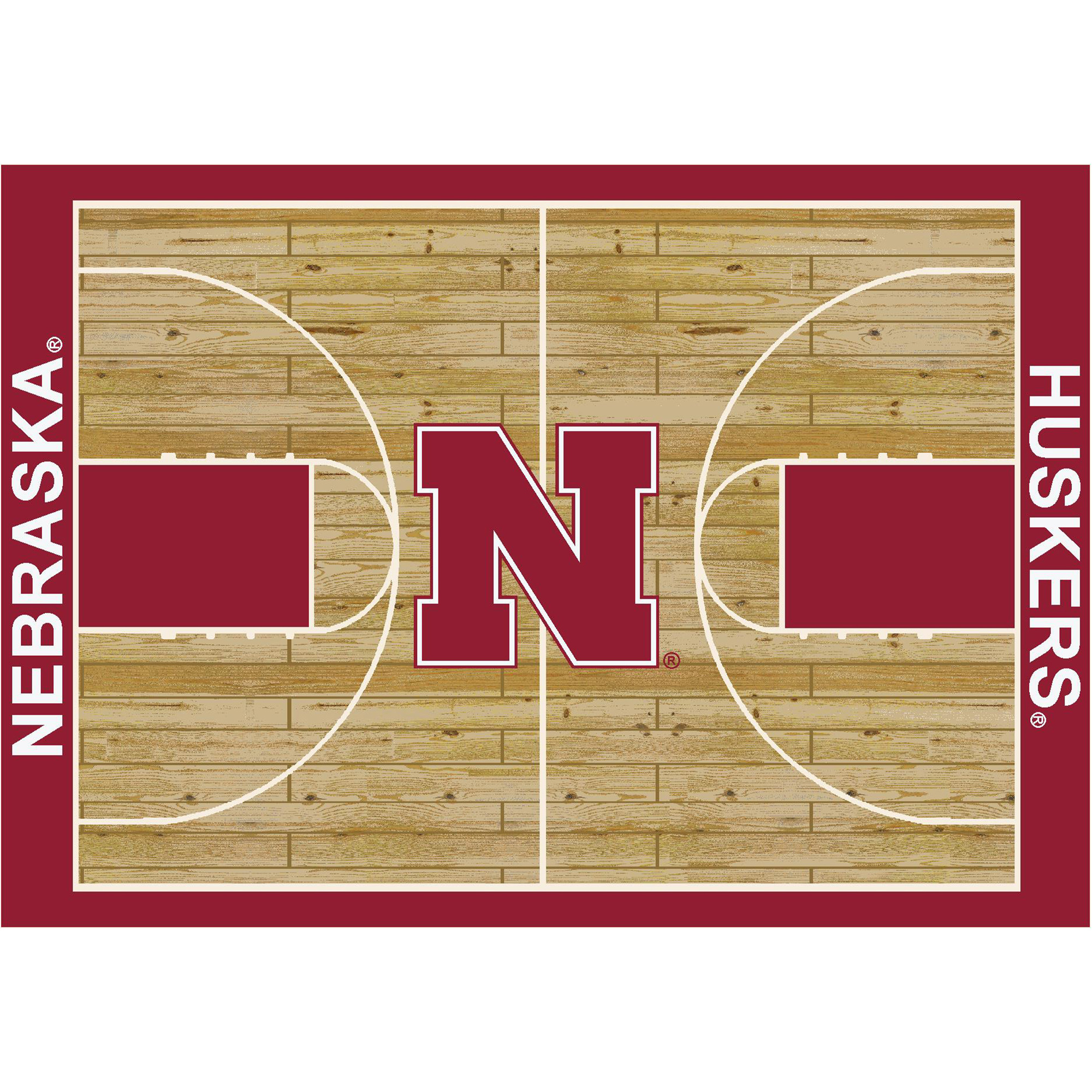 Imperial Nebraska Huskers 3'10" x 5'4" Courtside Rug