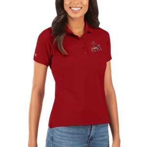 Women's Antigua Red St. Louis Cardinals Legacy Pique Polo