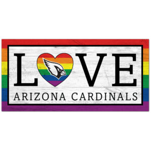 Arizona Cardinals 6'' x 12'' LGBTQ Love Sign