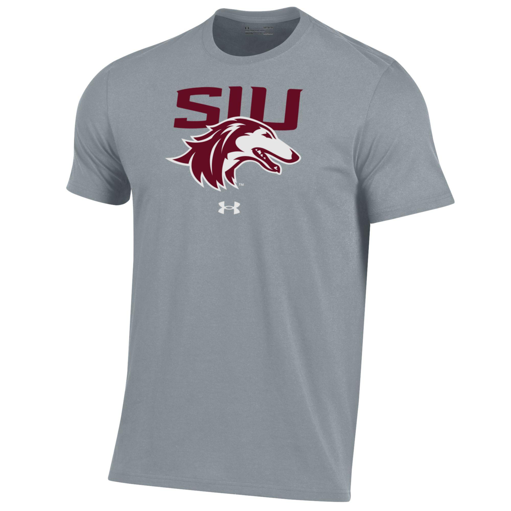 Men's Under Armour Gray Southern Illinois Salukis Primary Performance T-Shirt - Image 3