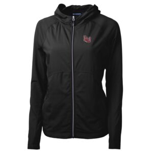 Women's Cutter & Buck Black Lamar Cardinals Adapt Eco Knit Full-Zip Jacket