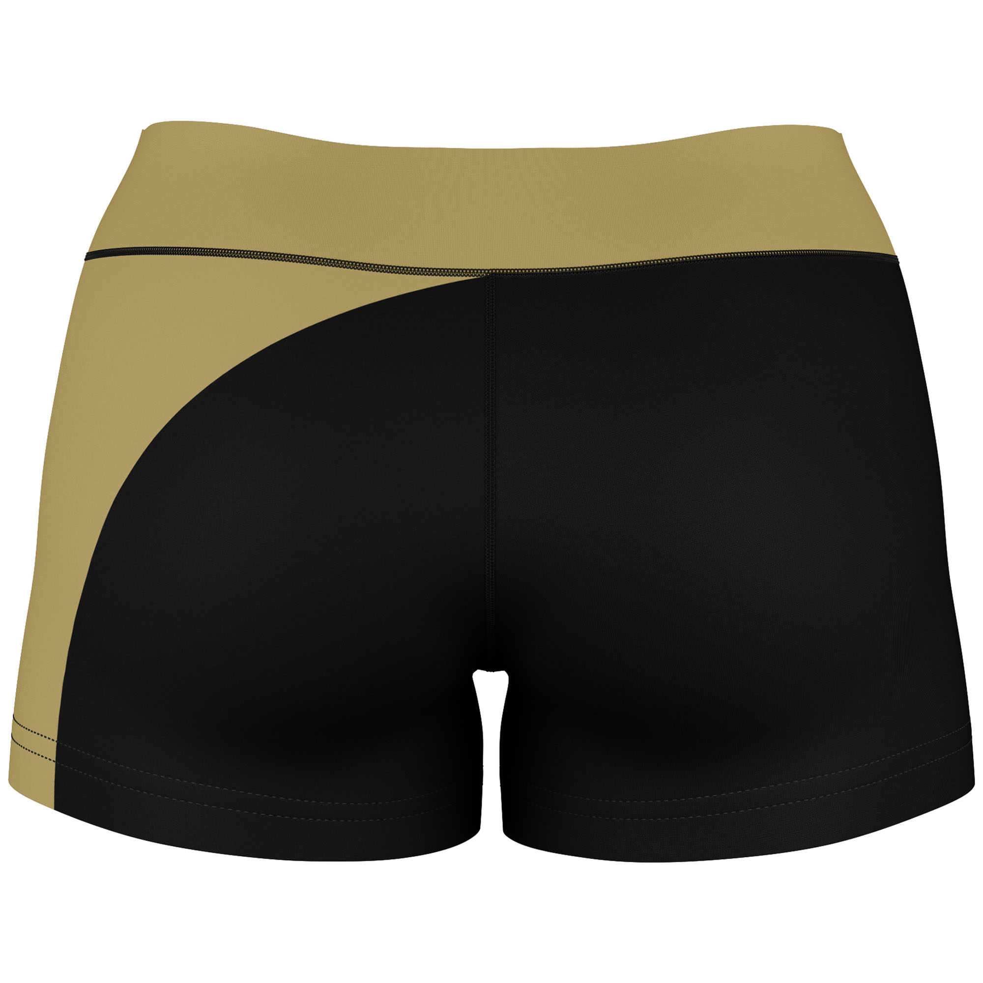 Women's Black/Gold Colorado Buffaloes Plus Size Curve Side Shorts - Image 7